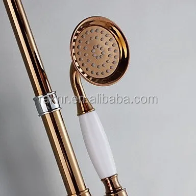 Rose Gold Finish Antique Style Brass Shower Set