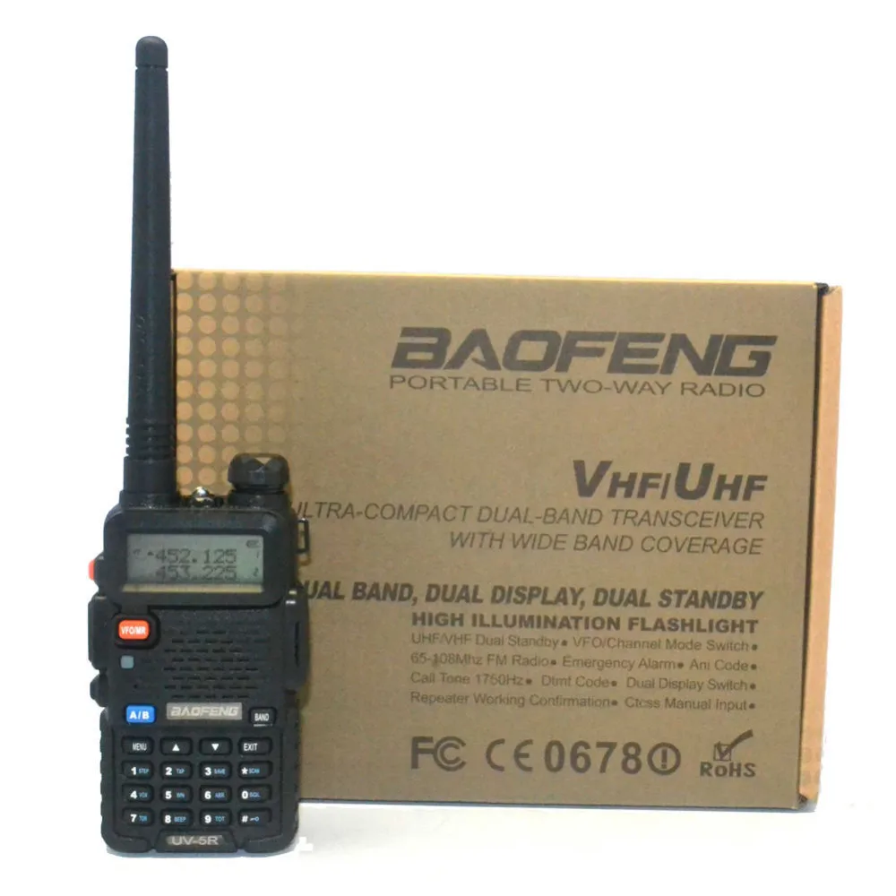 Зашифрованные двухстороннее радио Baofeng UHF 400-480MHz VHF 136-174 МГц BF UV-5R 2 варианта