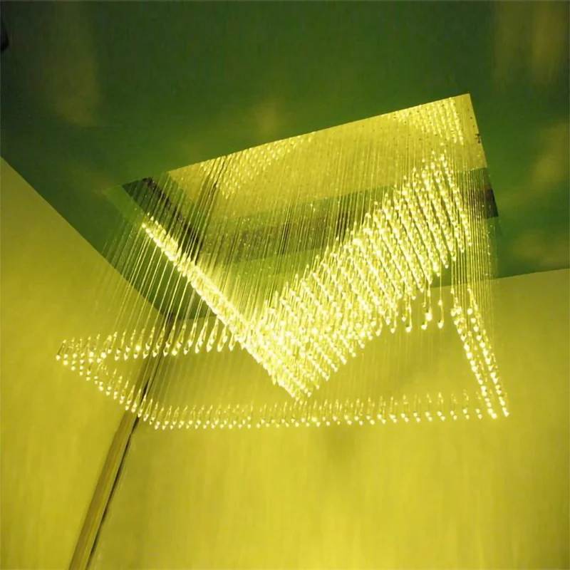 
Modern color changeable decorative fiber optic crystal chandelier light 
