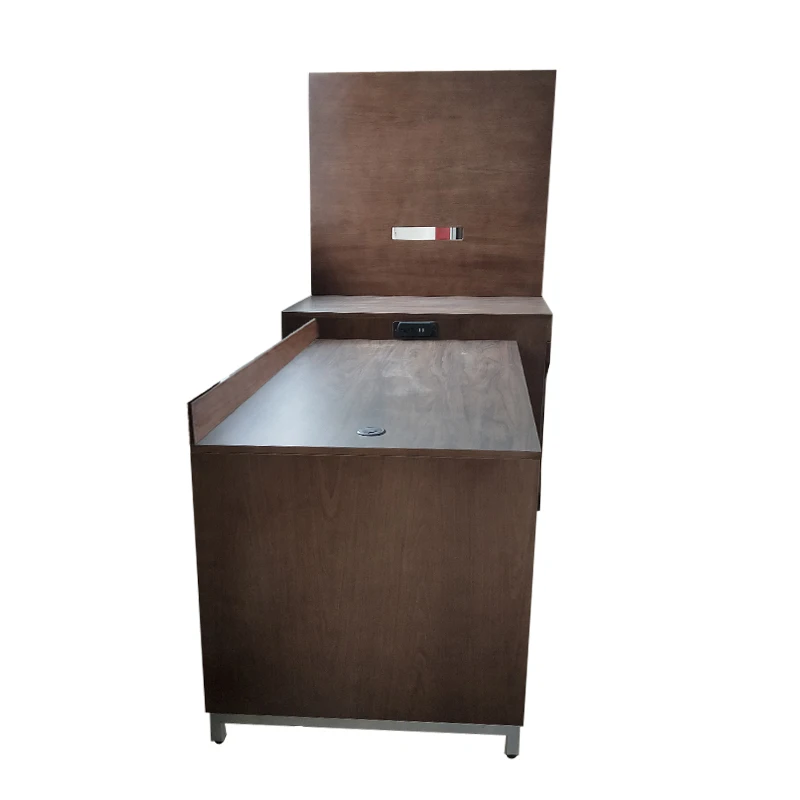 Hampton inn Hotel furniture wooden desk with micro fridge cabinet combo