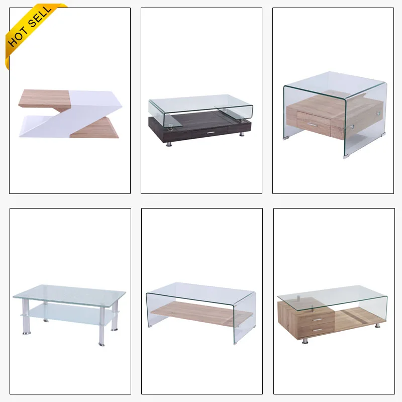 Free sample glass top wooden centre table designs cheap wholesale furniture wooden teapoy
