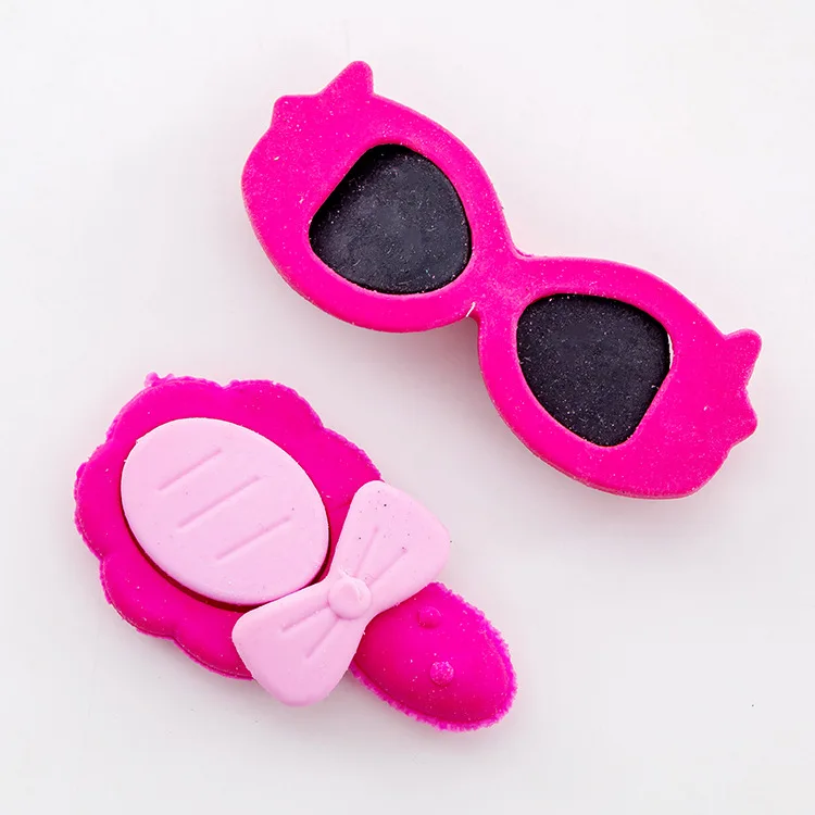 Fashion Ladies Ring Lipstick Sunglasses Design Stationary Pencil TRP Eraser