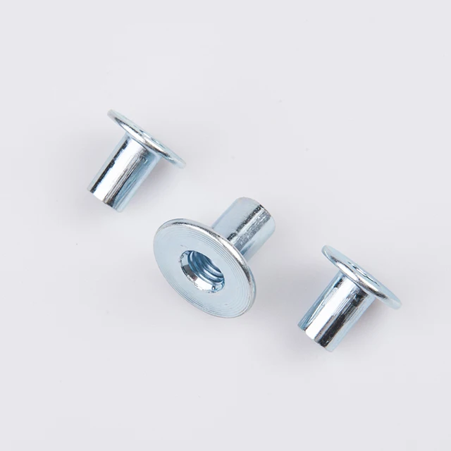 Hot Sale  Metal Zinc Plate Flat Head Metric Round Base Locking T Nut