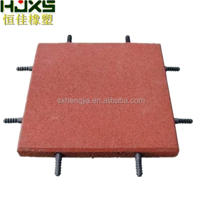 Eco-Safety Rubber Playground Tiles With Pin Connection