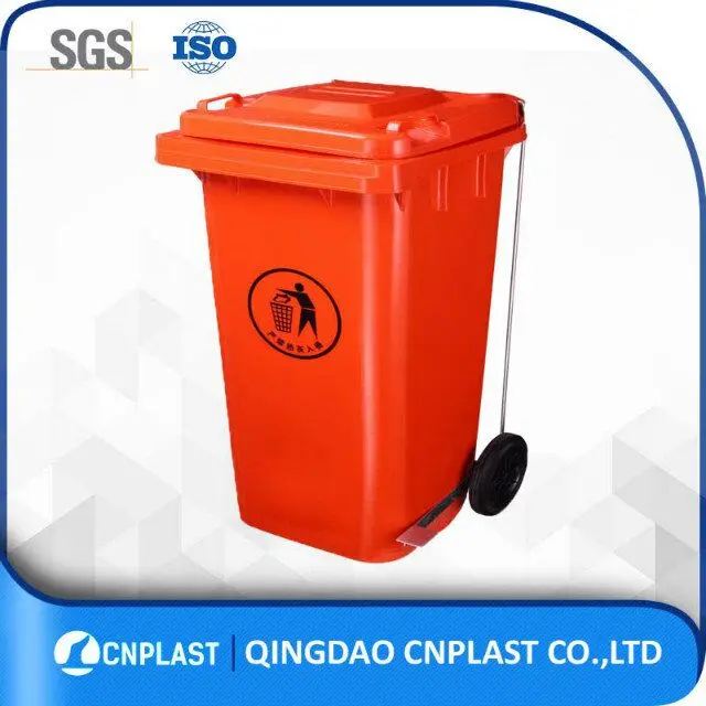 50 liter HDPE small size recycle twin plastic dustbin outdoor