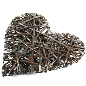 Wicker hanging heart for Christmas wicker heart wicker wreath for Christmas decoration