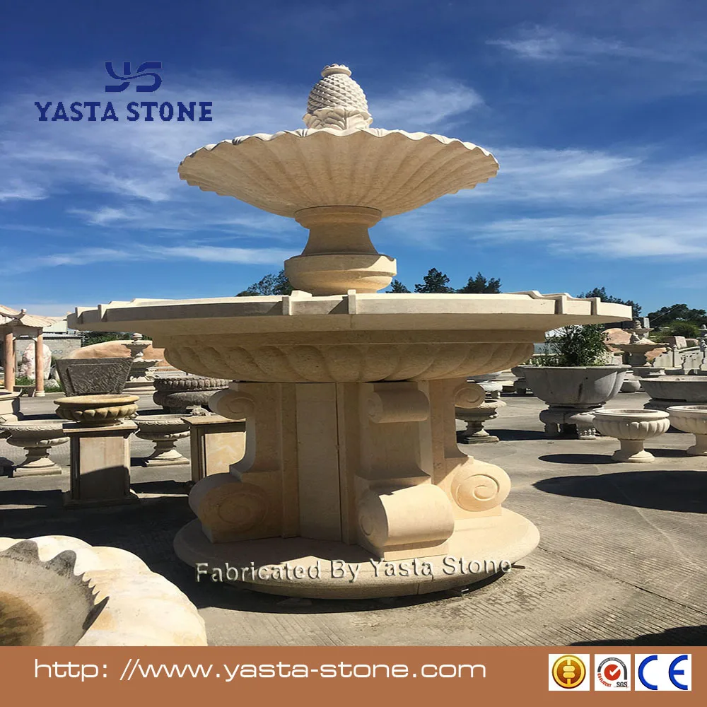 Plaza used water stone fountain outdoor waterfall fountain for sale