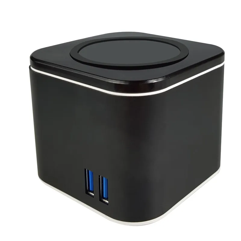 Беспроводное зарядное устройство зарядки pad + 2 usb порта usb зарядной станции для всех iPad, смартфонов