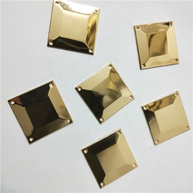 Square diamond triangle metal label Pentagram metal brand jeans logo signage badge trademark