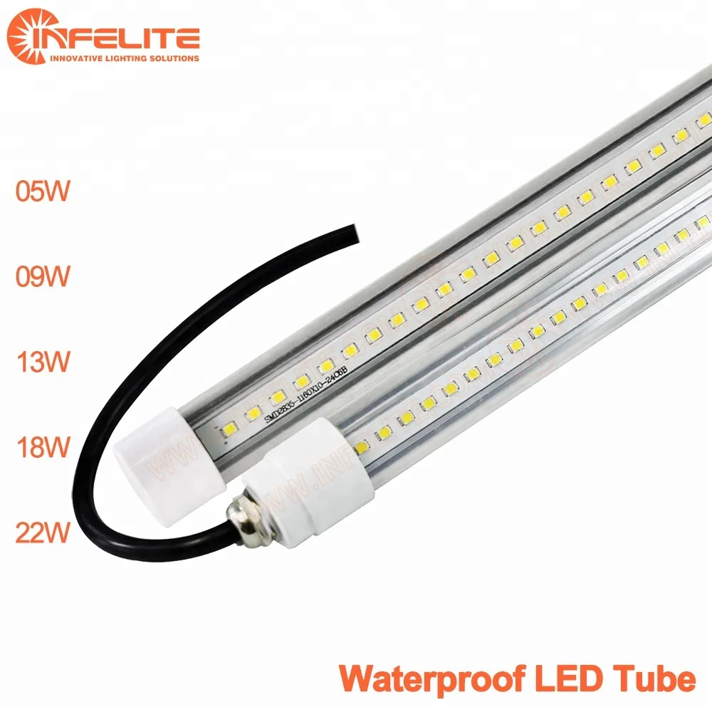 IN-T8W IP68 постоянным током Морозильник Холодильник аквариум парниковых аквариум бассейн Водонепроницаемый 8 Вт 14 Вт, 18 Вт, 24 Вт, 36 Вт T8 светодиодный люминесцентный торпедный прицел