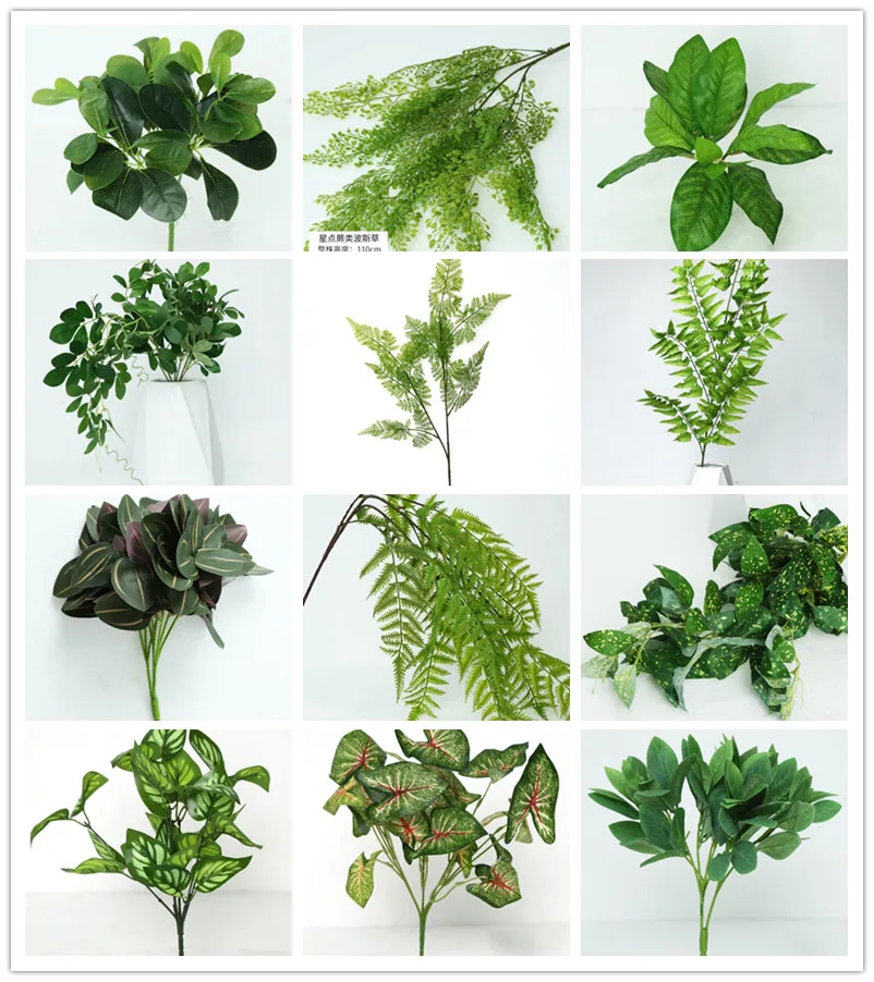 
Artificial Green Plant Fern Persian Leaves Wall Hanging Decoration Home Wedding Decoration Artificial Plants For Garden 