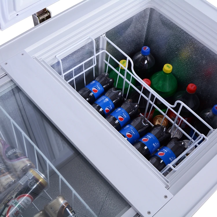 Большая солнечная морозильная камера с большим компрессором для замороженных продуктов