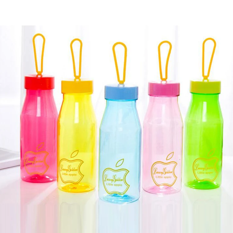 2024 High Quality 420ml PET reusable Tableware Wholesale Party Plastic Yard Cup Bottle with Decoration Belt for Food Occasions