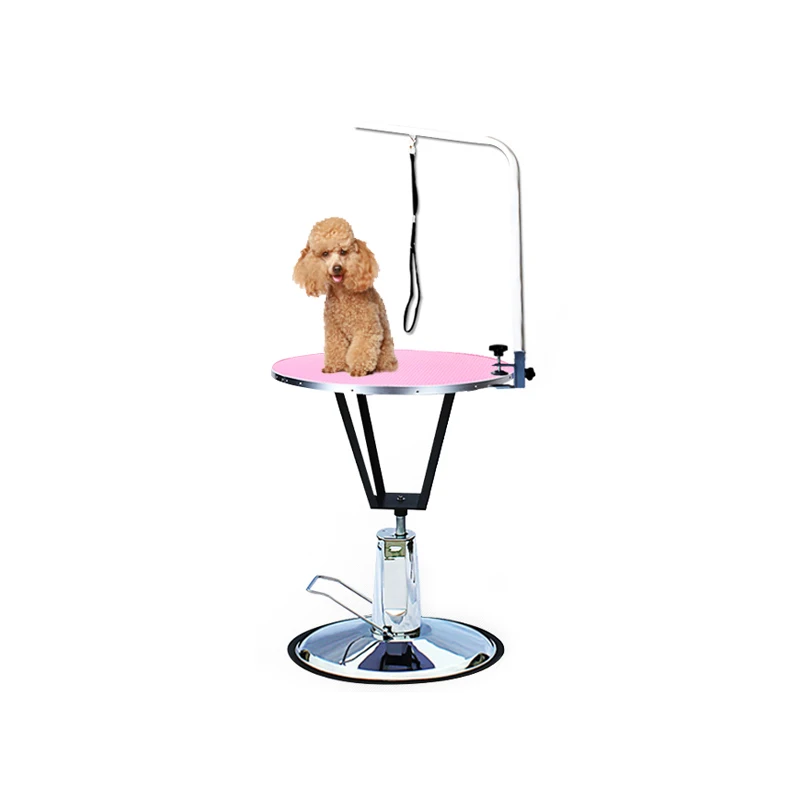 High Quality Pet Cleaning & Grooming Products Electric Lift Hydraulic Dog Round Grooming Table