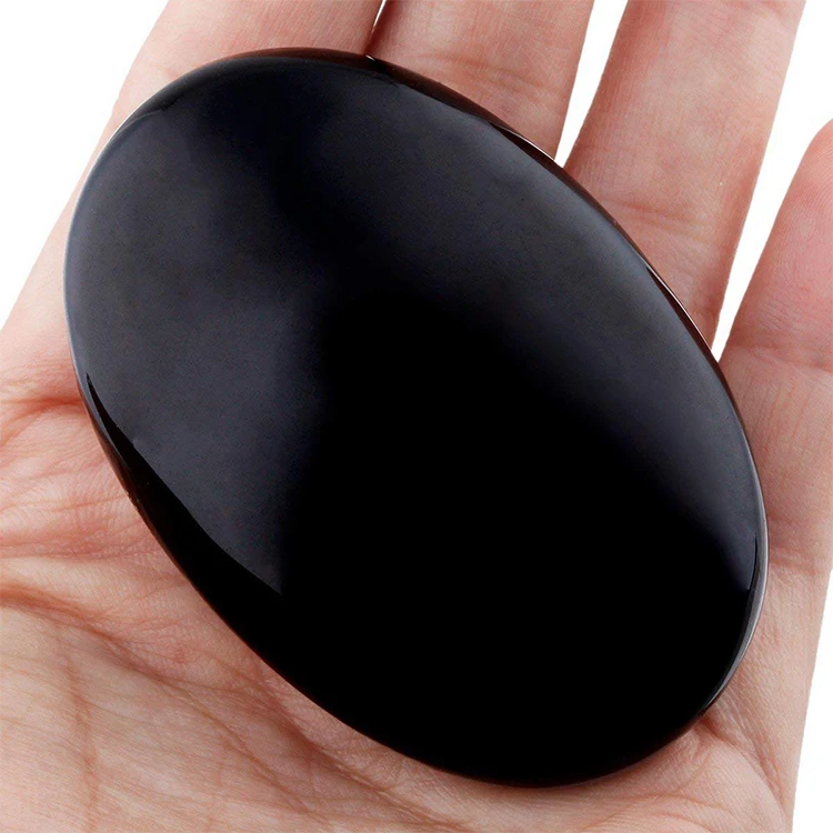 Amazon Health and Fitness massage stone, Large Black Basalt Hot lava Stone Set  for Spas Massage Therapy Relaxation