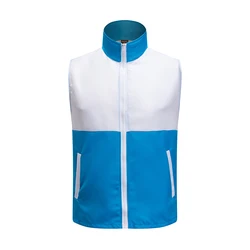 Cheap two tone volunteer vest custom unisex waistcoat screen printing