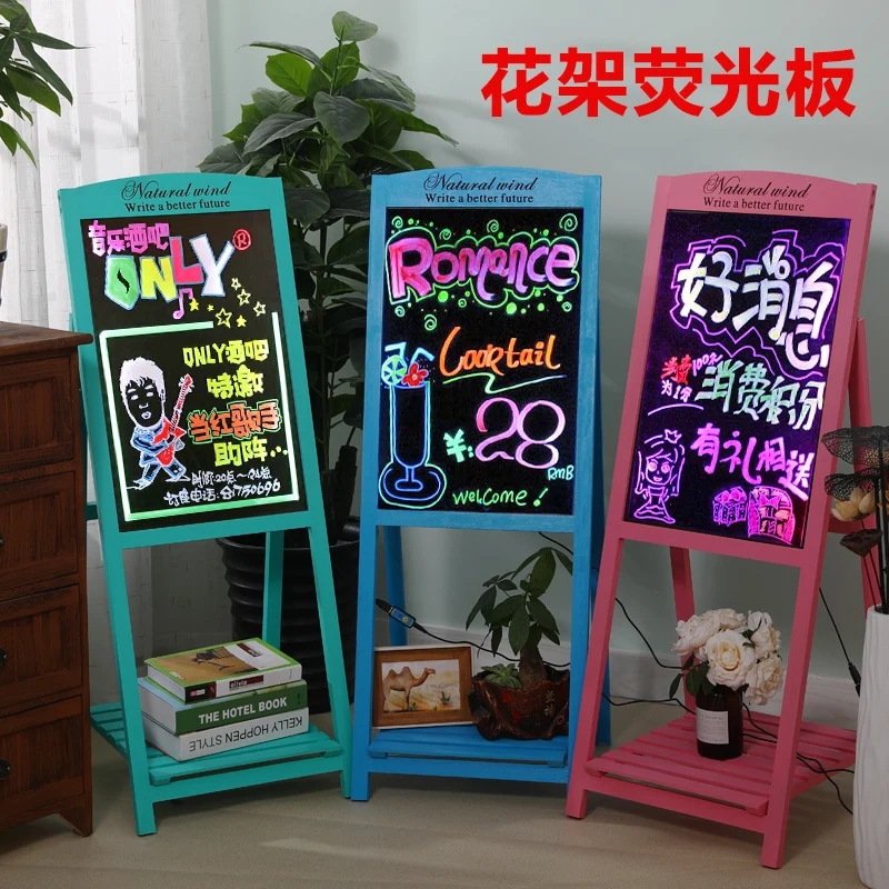 LED advertising online wooden blackboard