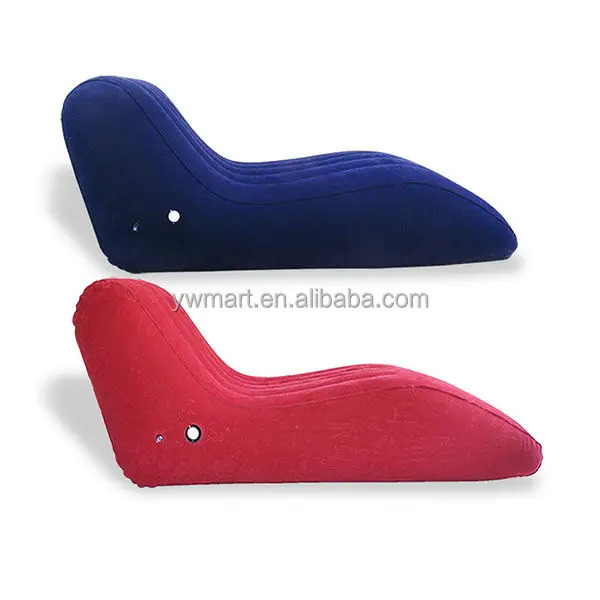 heavy-duty flocked inflatable folding chair sofa bed