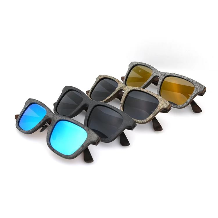 New Product Custom Hand Polished Real Stone Wood Sun Glasses Sunglasses from Shenzhen