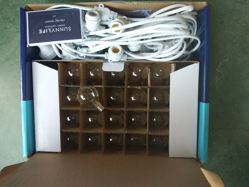 S14 G45 festival decoration Christmas pearl Black White string light for party