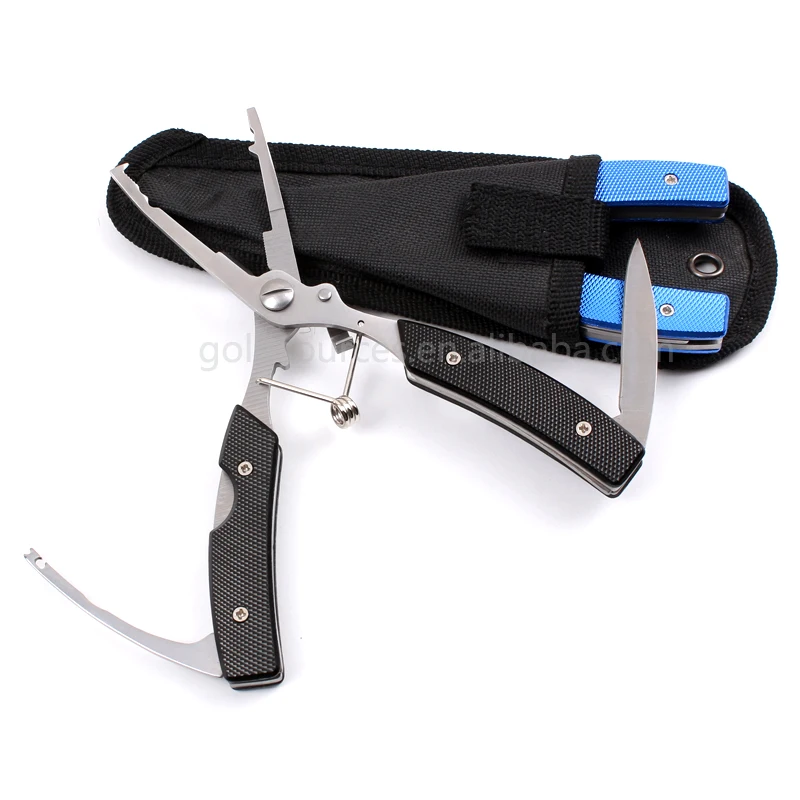 High Quality Messy Flower Aluminum Handle Fishing Pliers Stainless Steel Fishing Hook Remover Line Cutter