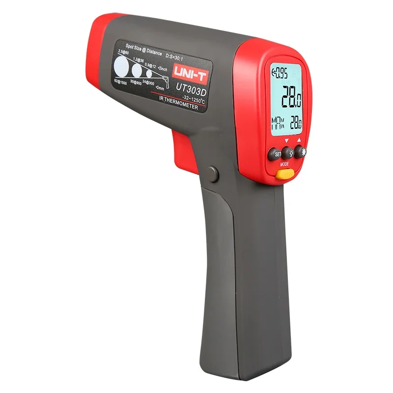 UNI-T Infrared Thermometer High Temperature Industrial Infrared Thermometer -32 - +1250 Centigrade 30:1 UT303D