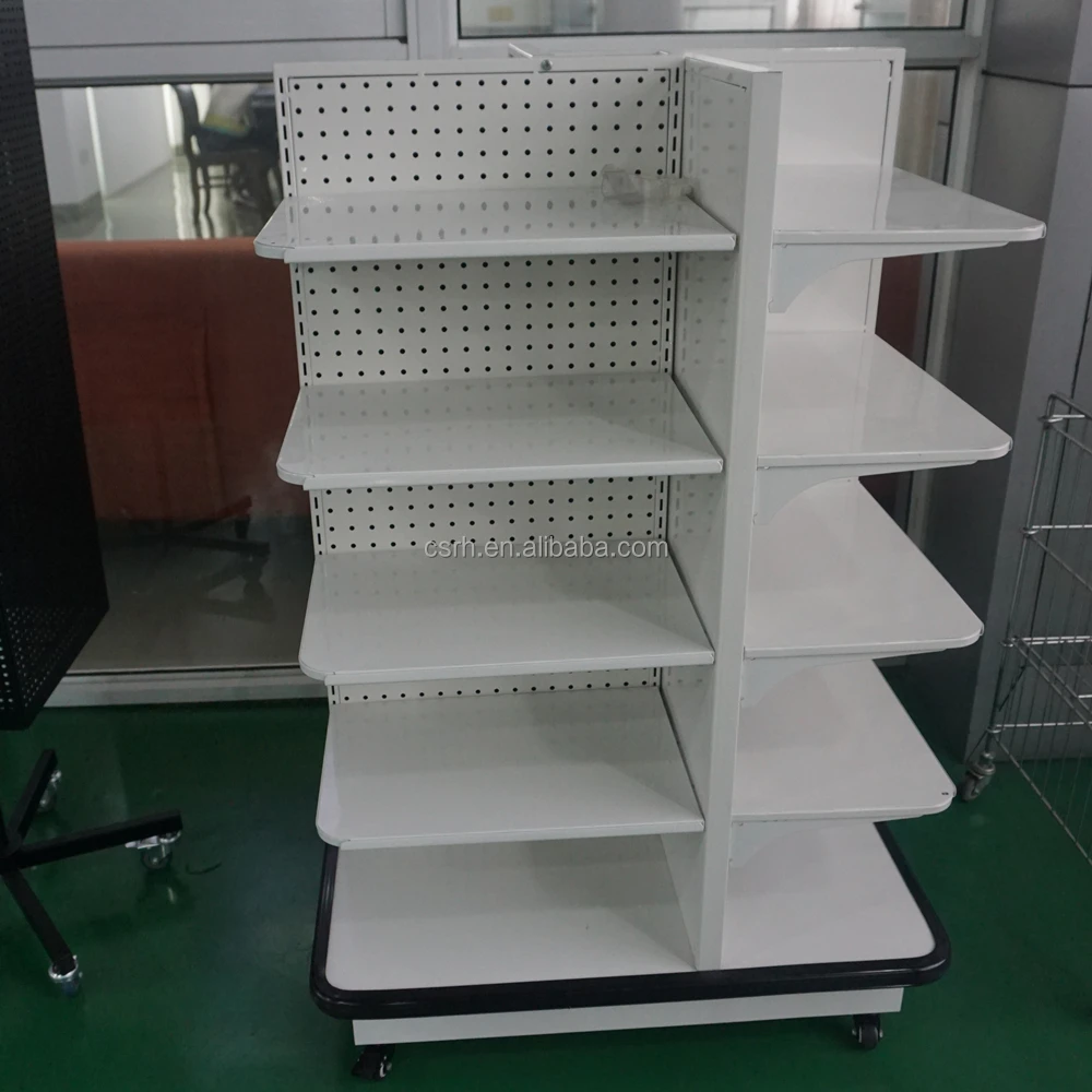RH-H16 movable supermarket four side island gondola shelving