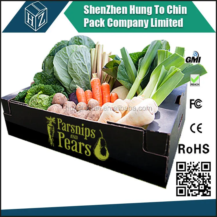 Waxed boxes for vegetable  seafood and fruits