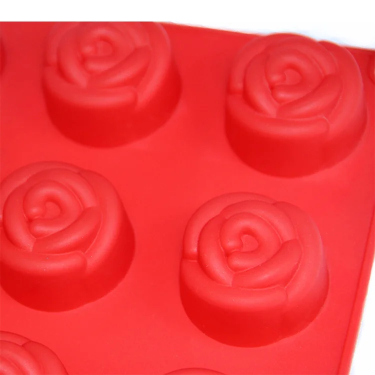 15 cavity rose flower shaped silicone chocolate mold chocolate baking mold chocolate cake candy mold