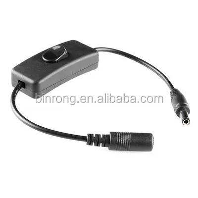 Встроенный выключатель 5,5x2,1 мм штекер постоянного тока на гнездо M/F шнур питания