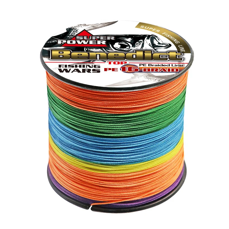 16 strands 1000 meters 0.16--2.00 mm 20 LB-500LB PE braided fishing line