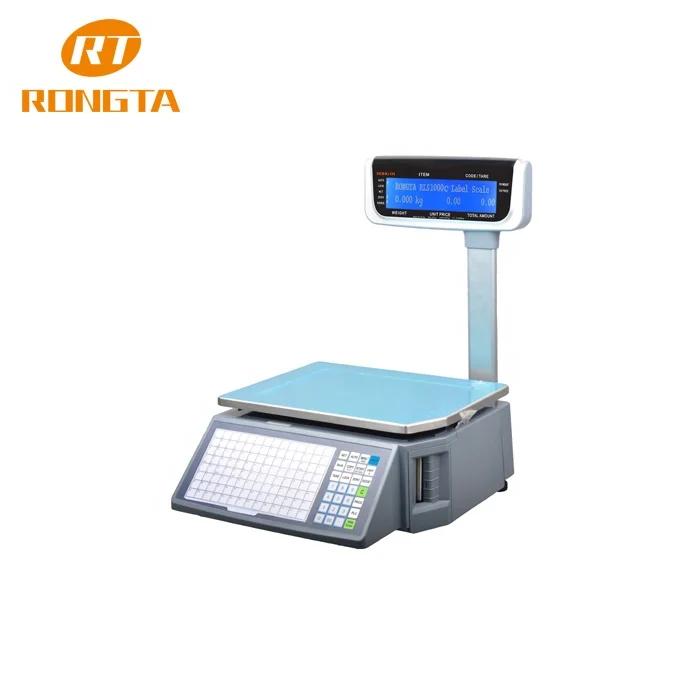 Supermarket Label Scale 30kg Weighing Scale with Barcode Printer 15kg