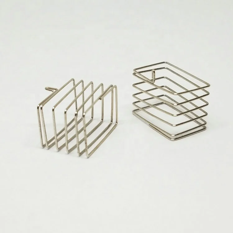 Sandingsheng customized high quality different shape coiled rectangular wire compression spring