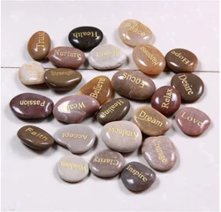 Wholesale inspirational stones Engraved stone Pocket Inspirational Stones Courage