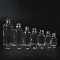 5ml 10ml 15ml 20ml 30ml 50ml 100ml essential oil transparent green amber Glass Bottle with bamboo press pump dropper pipette cap