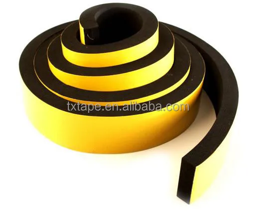 Двусторонняя клейкая пенопластовая лента с черной пеной IXPE 0 8 мм и желтой