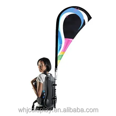 High Quality Walking Body Backpack Teardrop Banner Flag