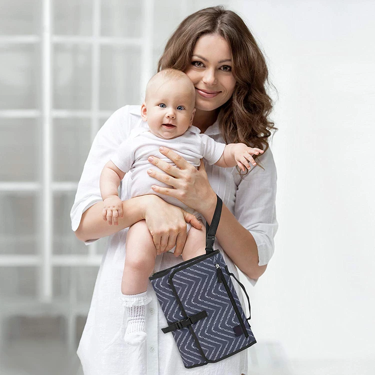 
OEM Portable waterproof travel traveling foldable diaper baby changer pad mat portable baby diaper changing pad kit 