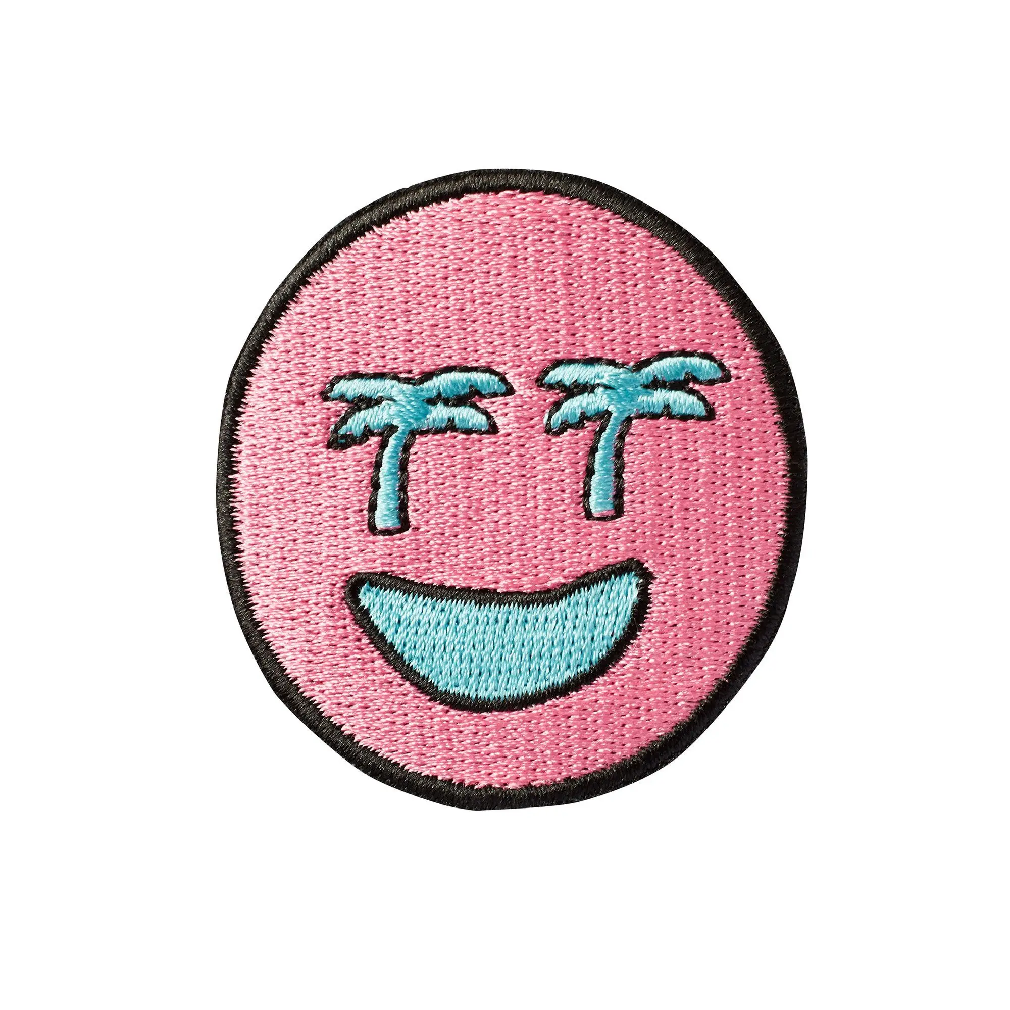 funny figure  beach and palm tree cartoon custom 3D embroidery patches