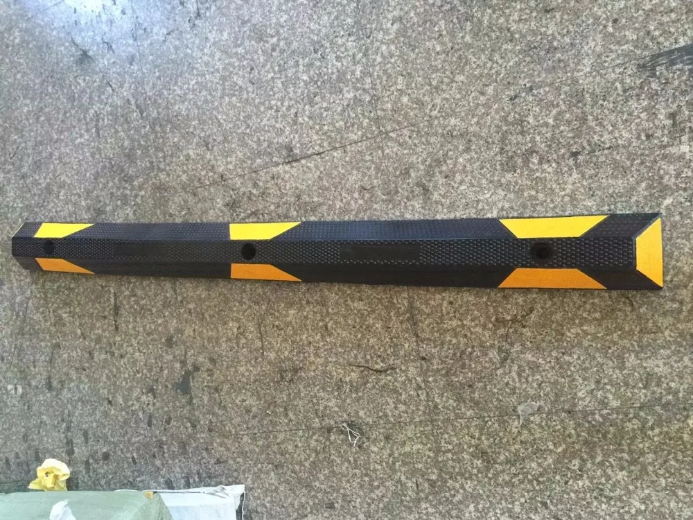Rubber floor car wheel stop for parking lots an garages 165 cm