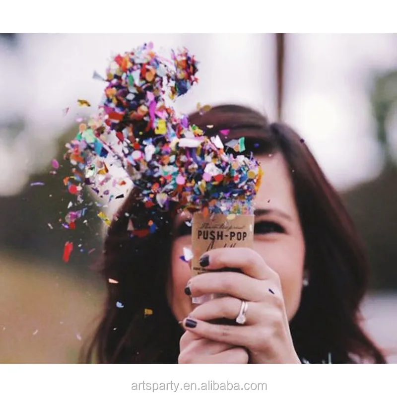 Wholesale Push Pop Confetti Wedding Party Decoration Confetti Poppers