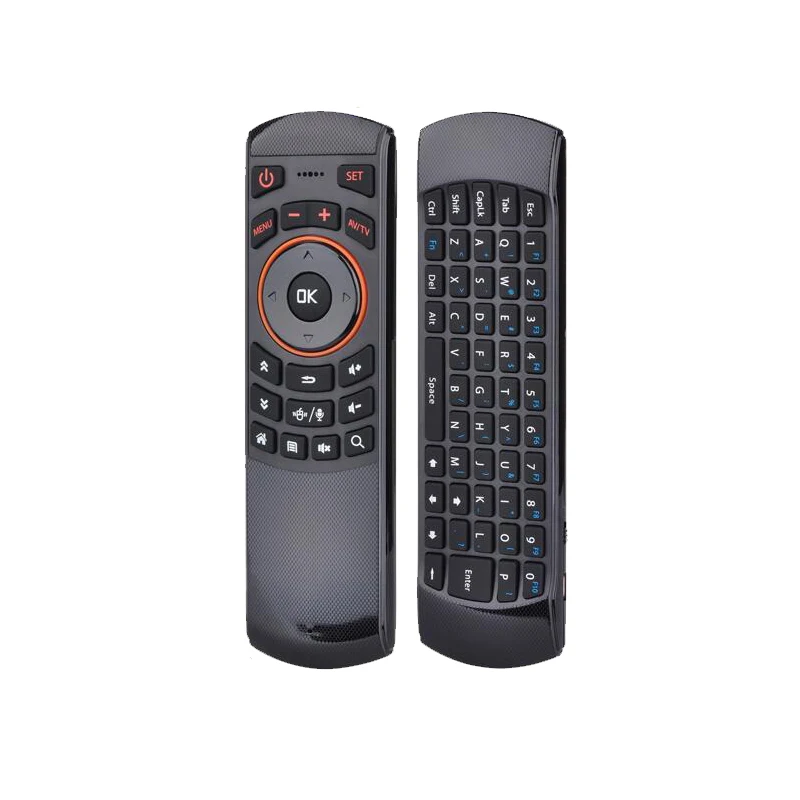 X6 Air Mouse 2.4G Wireless Remote Control with Keyboard White backlight Build-in Rechargeable battery for Smart Tv