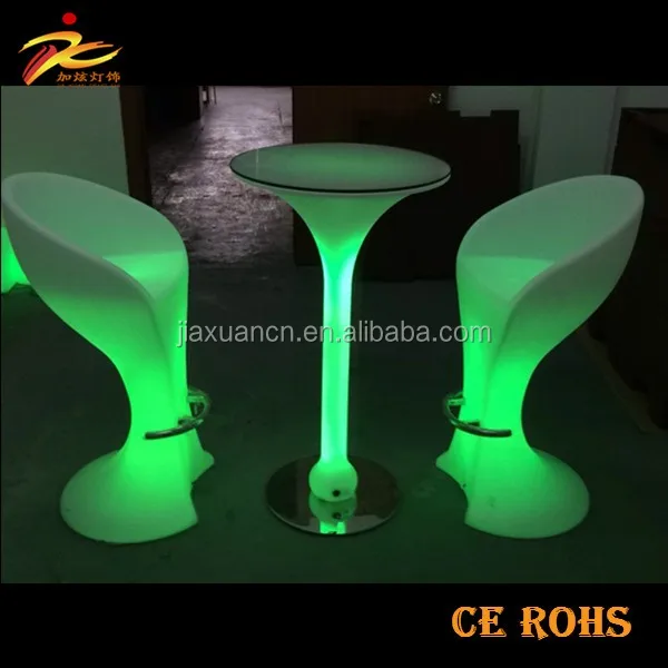 
Hot Sale Linear Low Density Polyethylene LED illuminated bar stool 