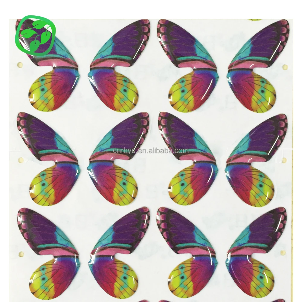 Custom 3D Fridge Buttons Clear Logo Resin Dome Epoxy Sticker