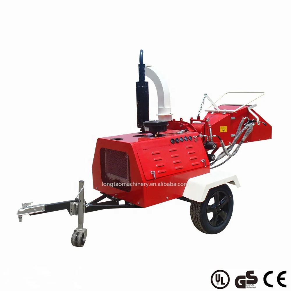 ATV mobile diesel wood chipper shredder 40hp 50hp 60hp 80hp with CE certificate
