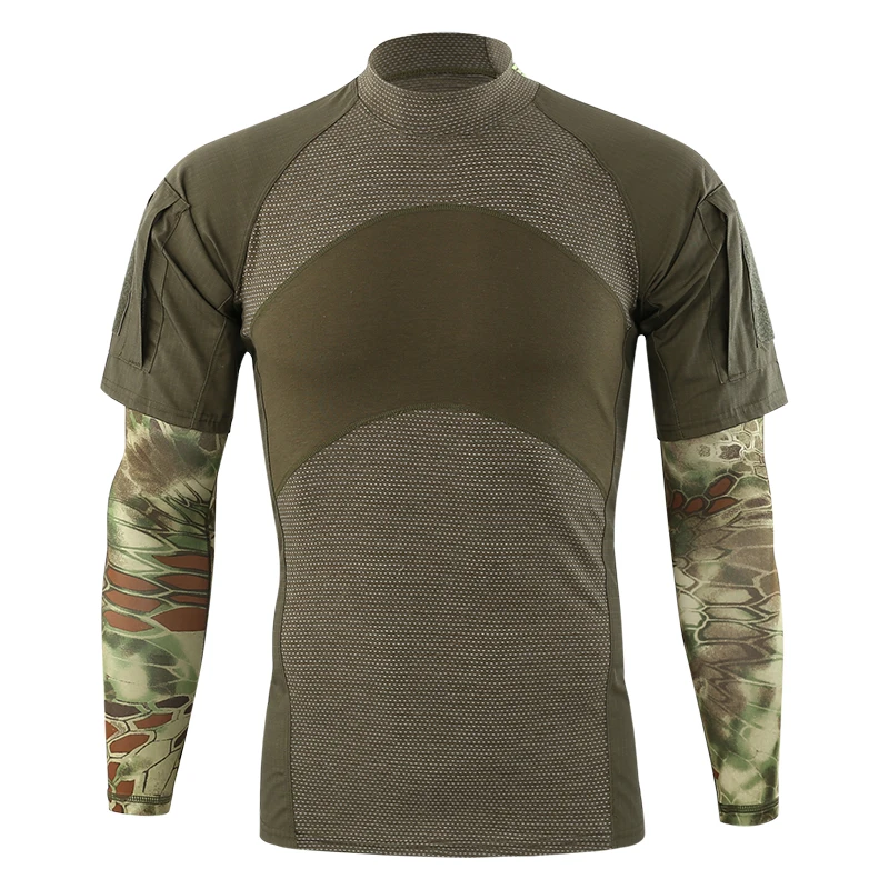 ESDY Tactical Summer Combat Training Uniform Frog Suit Camo Short Sleeve T-shirt