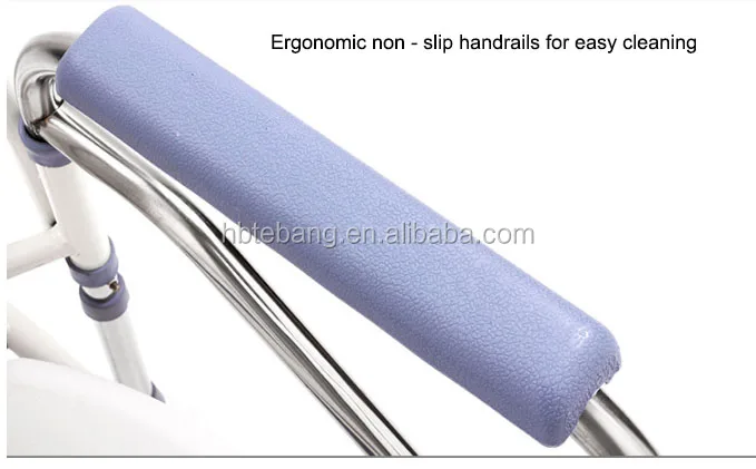 Hot sale Toilet Chair Home Care  indoor Disabled Shower Commode Wheel Chair With Wheels