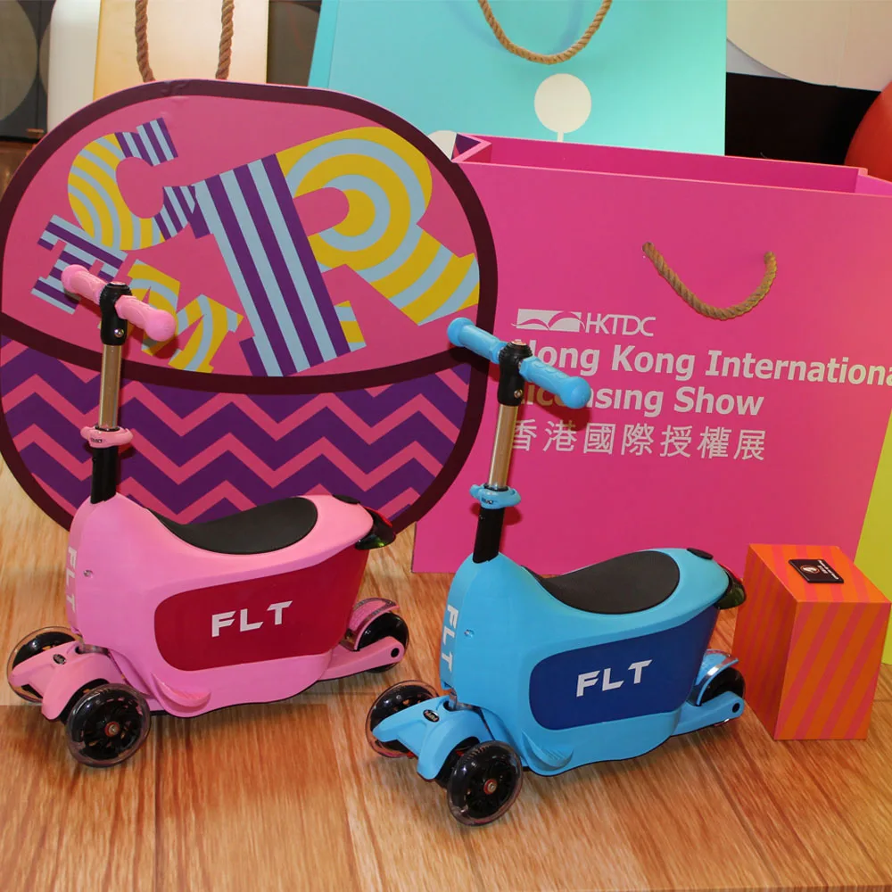 New folding kids 3 in 1 scooter with removable seat&storage for babies best gift