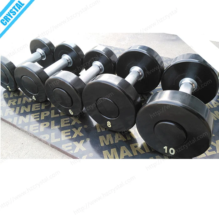 SJ-223-3 Factory directly sale fitness gym equipment round rubber dumbbells weight set