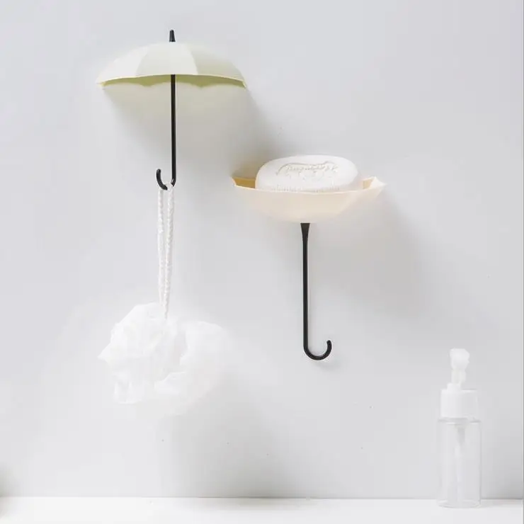 Cute umbrella door key hook kitchen bathroom decoration small plastic hook